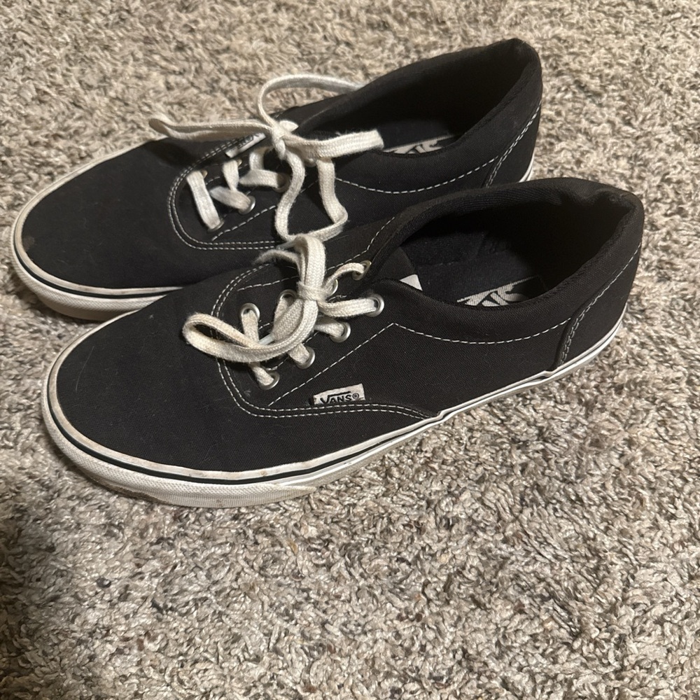 Vans Black and White Canvas Shoes